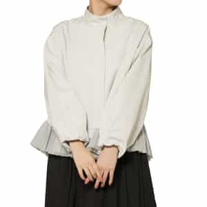 ジップアップ チュールヘム ブルゾン