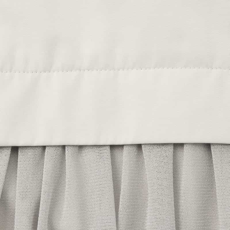 BARNEYS NEW YORK ジップアップ チュールヘム ブルゾン LT GRAY