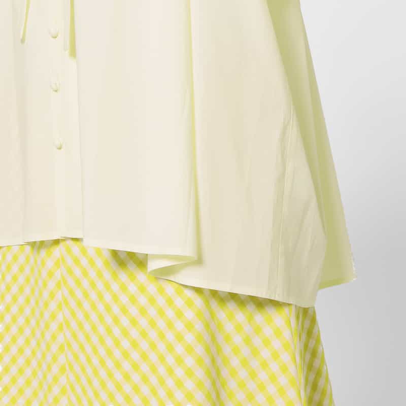 BARNEYS NEW YORK ウォッシャブル フレアスリーブ ボウタイブラウス IVORY