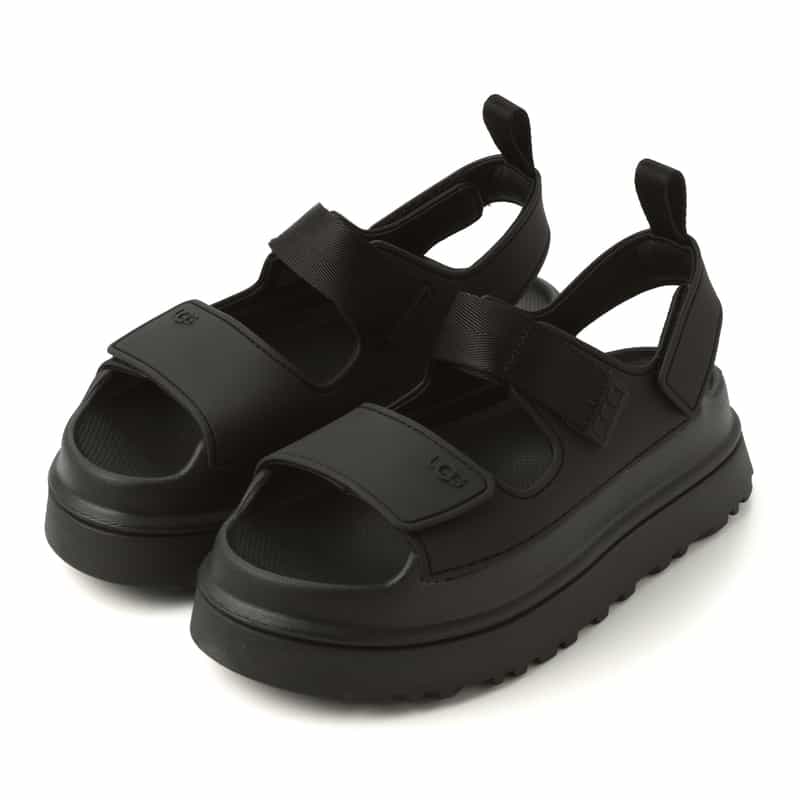 UGG(R) UGG(R) ＜アグ＞ プラットフォームサンダル “GOLDENGLOW“ BLACK