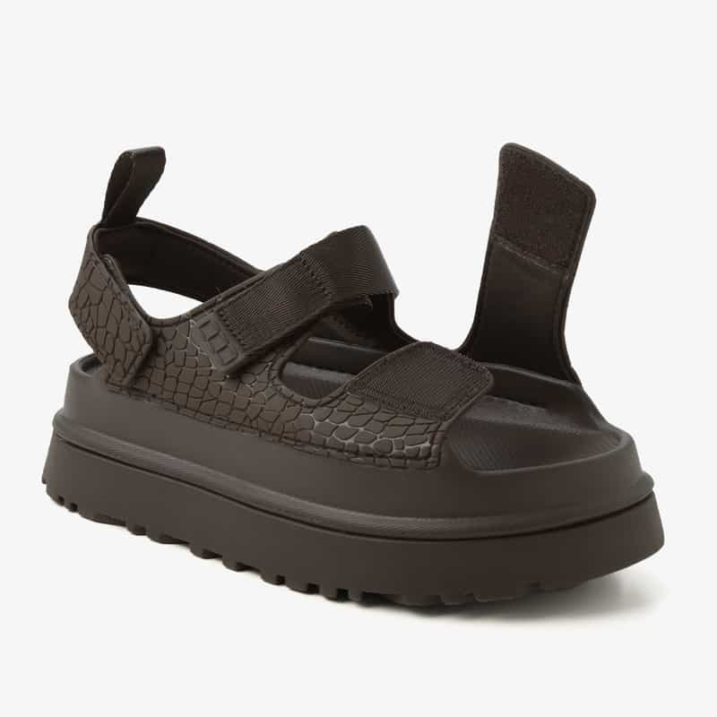 UGG(R) UGG(R) ＜アグ＞ プラットフォームサンダル “GOLDENGLOW“ DARK GRAY