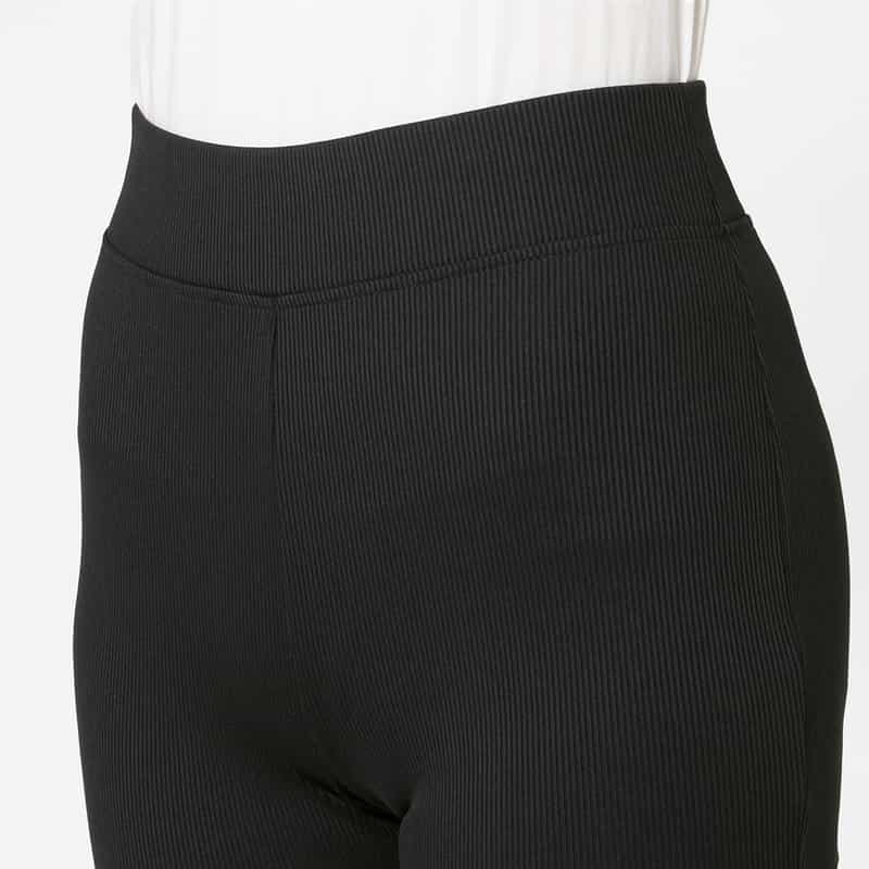 NYLORA NYLORA＜ナイロラ＞ フロントスリット入りフレアパンツ BLACK