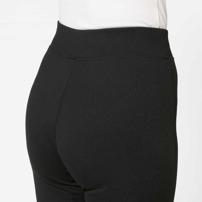 NYLORA NYLORA＜ナイロラ＞ フロントスリット入りフレアパンツ BLACK