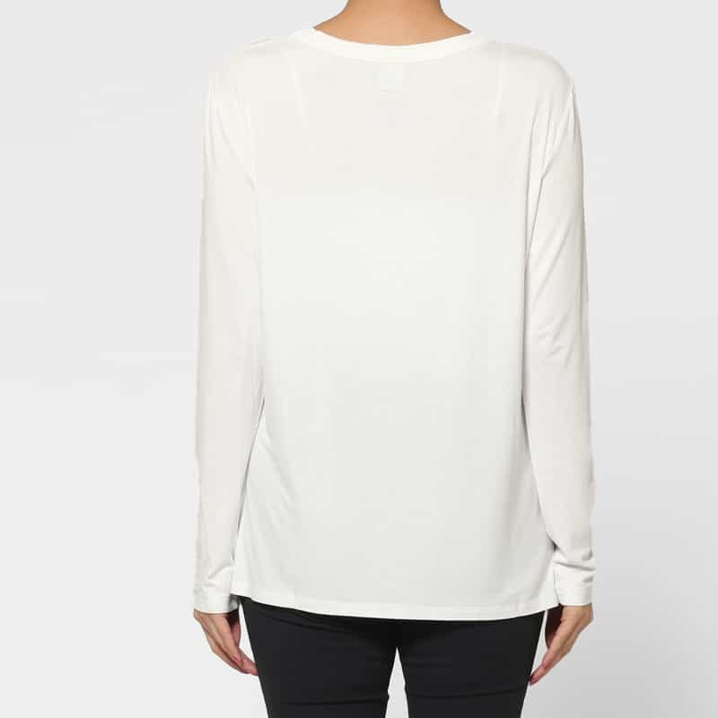 NYLORA NYLORA＜ナイロラ＞ シアー素材ロングスリーブカットソー WHITE