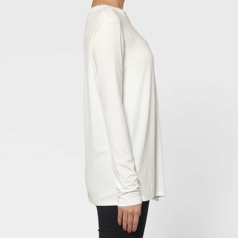 NYLORA NYLORA＜ナイロラ＞ シアー素材ロングスリーブカットソー WHITE