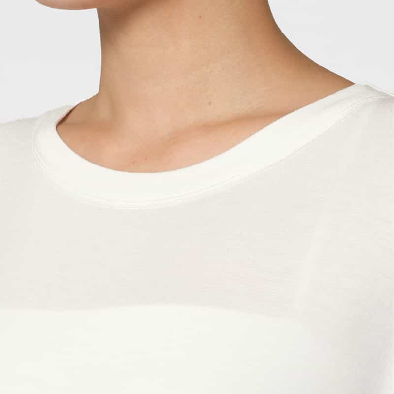 NYLORA NYLORA＜ナイロラ＞ シアー素材ロングスリーブカットソー WHITE