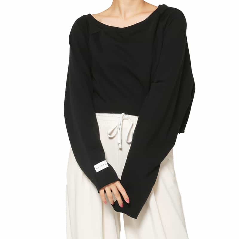 NYLORA NYLORA＜ナイロラ＞ スウェットプルオーバー BLACK