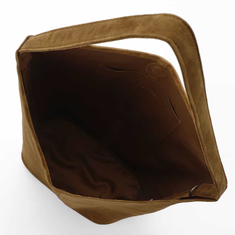 MORPHEE MORPHEE＜モルフェ＞ スエード素材ワンショルダーバッグ（L） BROWN