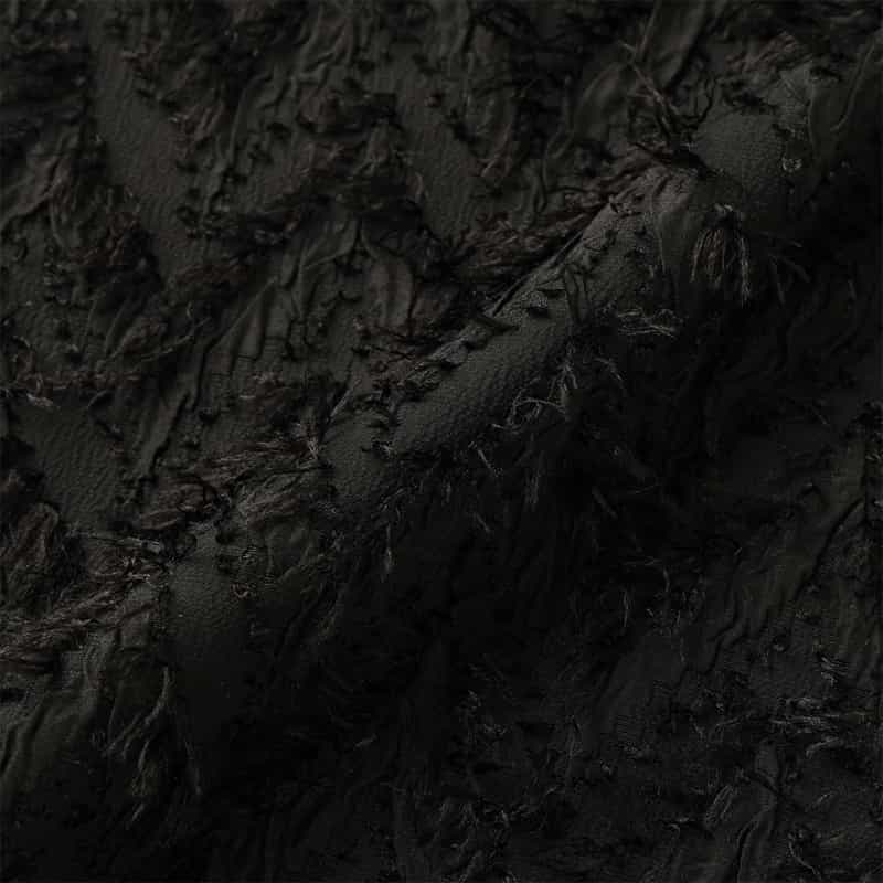 BARNEYS NEW YORK 膨れジャカード素材 フレア スカート BLACK