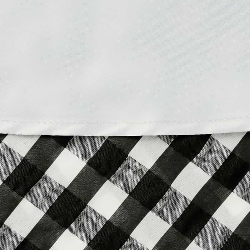 BARNEYS NEW YORK セットアップ ウォッシャブル ギンガムチェックロングスカート BLACK