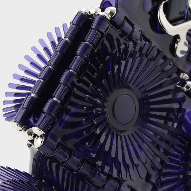 52 BY HIKARUMATSUMURA 52 BY HIKARUMATSUMURA＜ゴジュウニ バイ ヒカルマツムラ＞ バケットバッグ"SABOTEN" NAVY