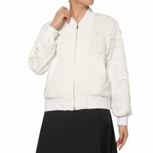 スクーバ×レース コンビネーション ジップアップブルゾン