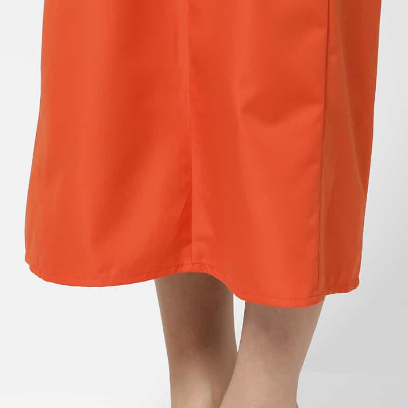 BARNEYS NEW YORK バイカラー タフタ素材オフショルダードレス ORANGE