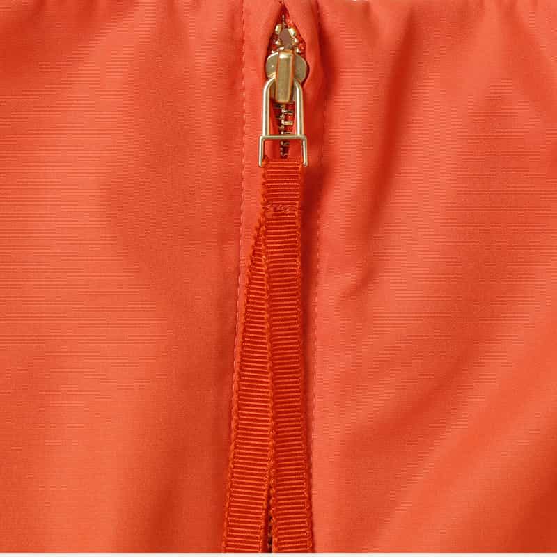 BARNEYS NEW YORK バイカラー タフタ素材オフショルダードレス ORANGE