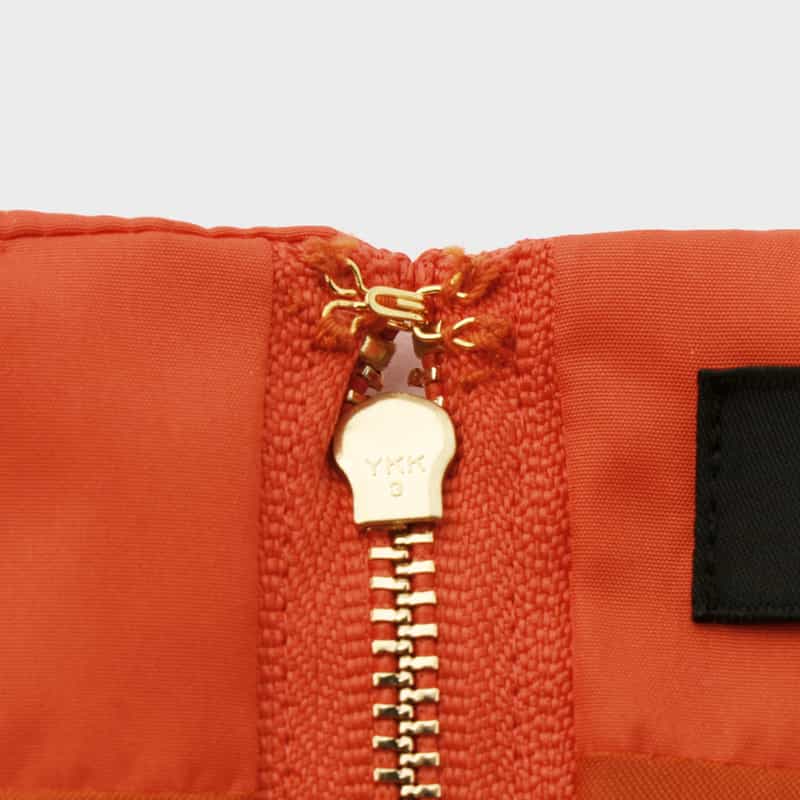BARNEYS NEW YORK バイカラー タフタ素材オフショルダードレス ORANGE