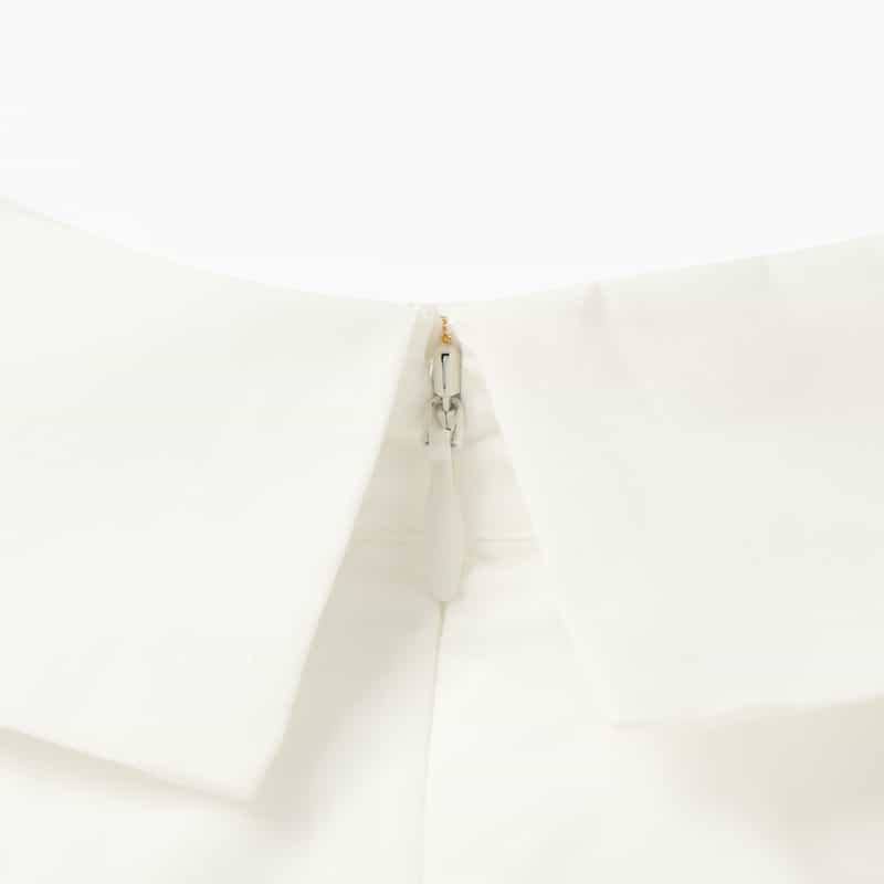 BARNEYS NEW YORK ウォッシャブル レース切替デザインボウタイブラウス WHITE