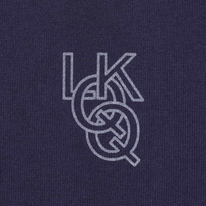 LQQK STUDIO LQQK STUDIO＜ルックスタジオ＞ ロゴ入りプリントTシャツ BLUE