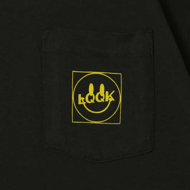 LQQK STUDIO LQQK STUDIO＜ルックスタジオ＞ ロゴ入りプリントTシャツ BLACK
