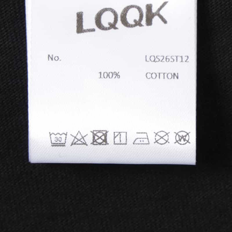 LQQK STUDIO LQQK STUDIO＜ルックスタジオ＞ ロゴ入りプリントTシャツ BLACK