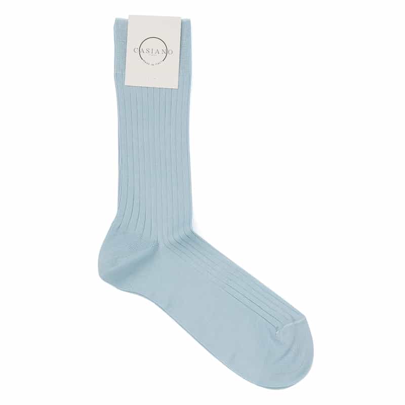 CASIANO CASIANO＜カジアーノ＞ リブソックス LIGHT BLUE