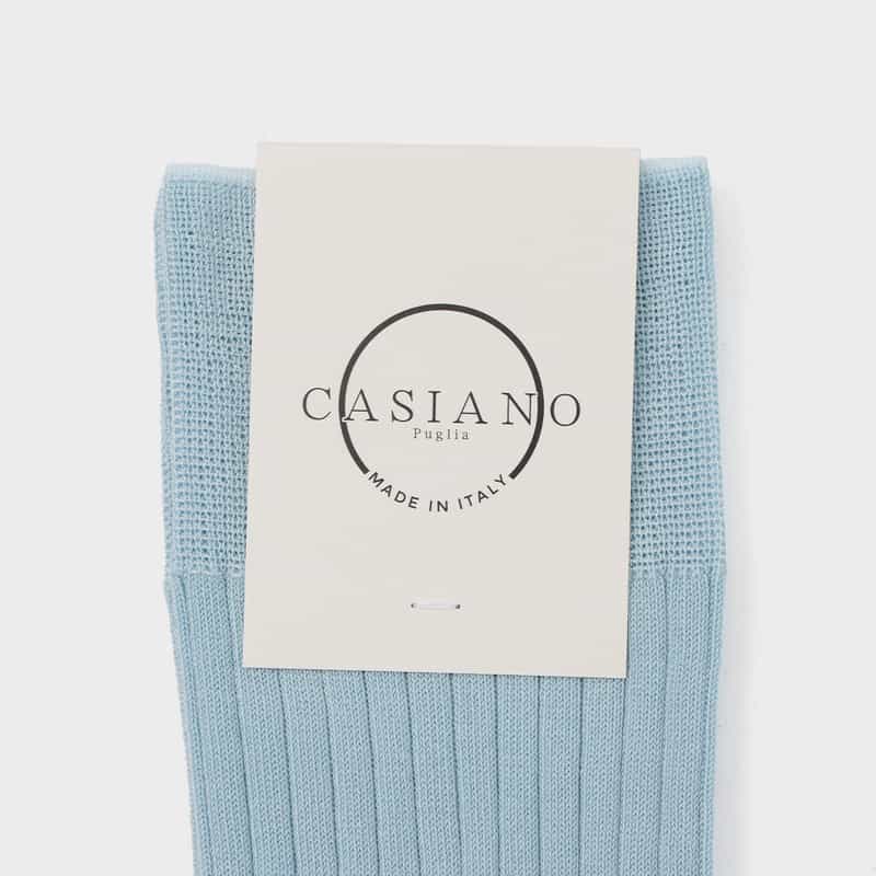 CASIANO CASIANO＜カジアーノ＞ リブソックス LIGHT BLUE