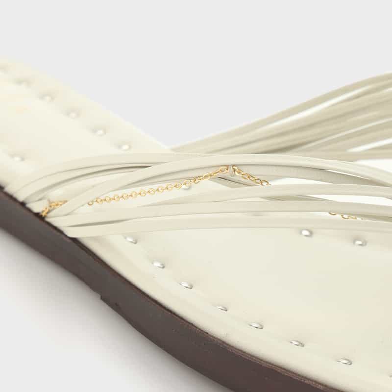 SACAI SACAI＜サカイ＞ レザーサンダル WHITE