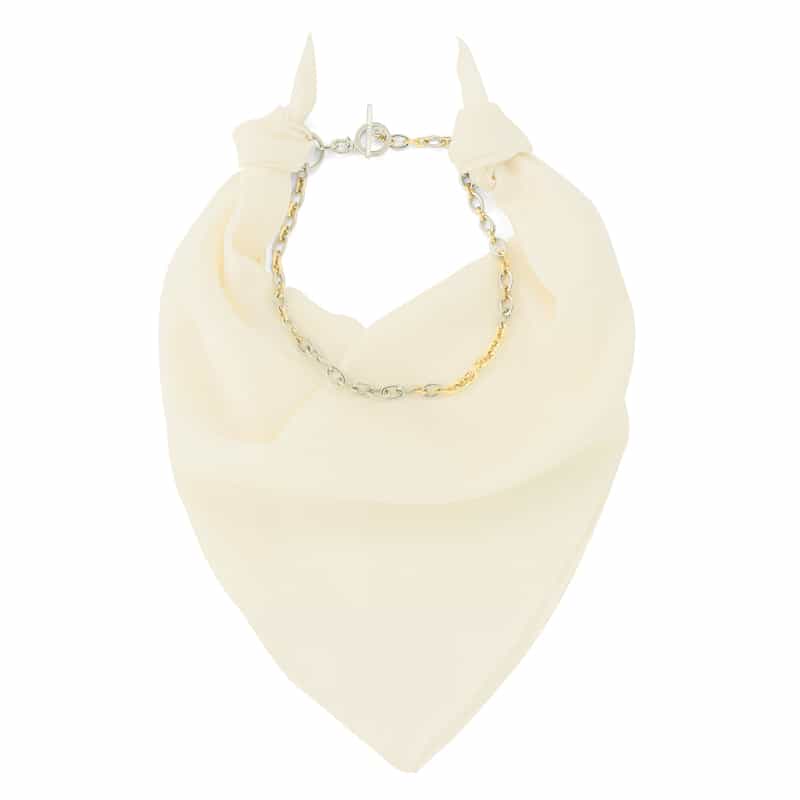 SACAI SACAI＜サカイ＞ チェーン付きスカーフ IVORY