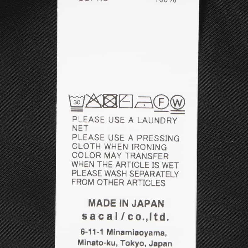 SACAI SACAI＜サカイ＞ スーチングドレス NAVY