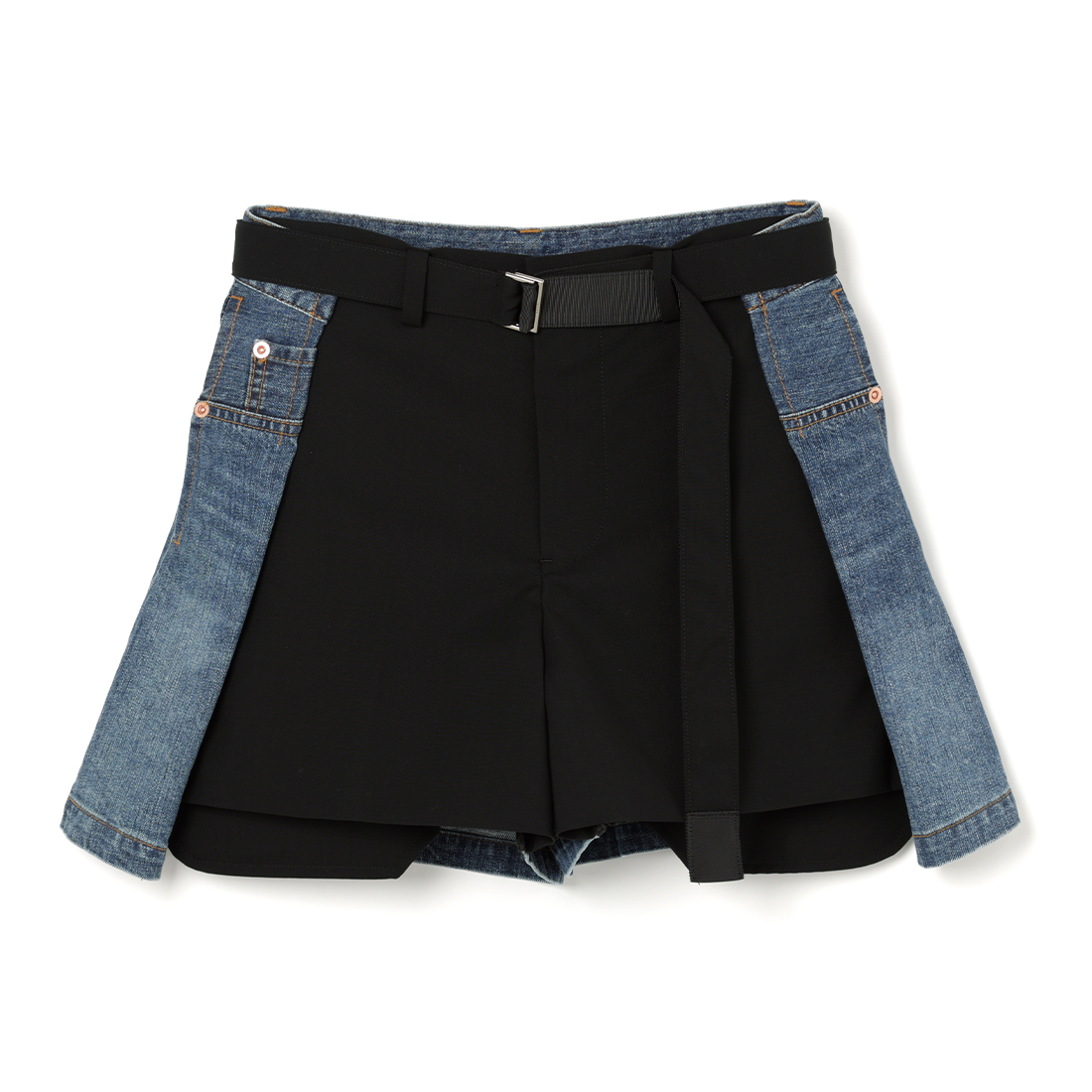 SACAI＜サカイ＞ コンビネーションデニムショーツ