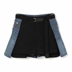SACAI＜サカイ＞ コンビネーションデニムショーツ