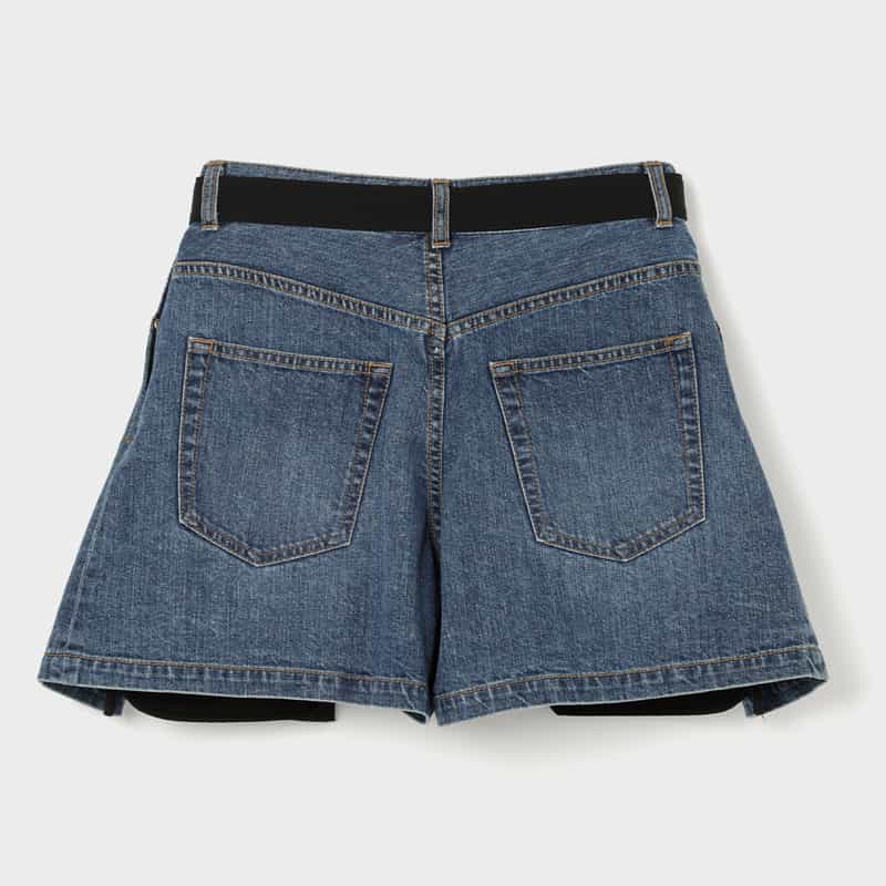 SACAI SACAI＜サカイ＞ コンビネーションデニムショーツ BLACK