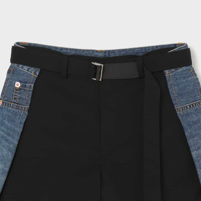 SACAI SACAI＜サカイ＞ コンビネーションデニムショーツ BLACK