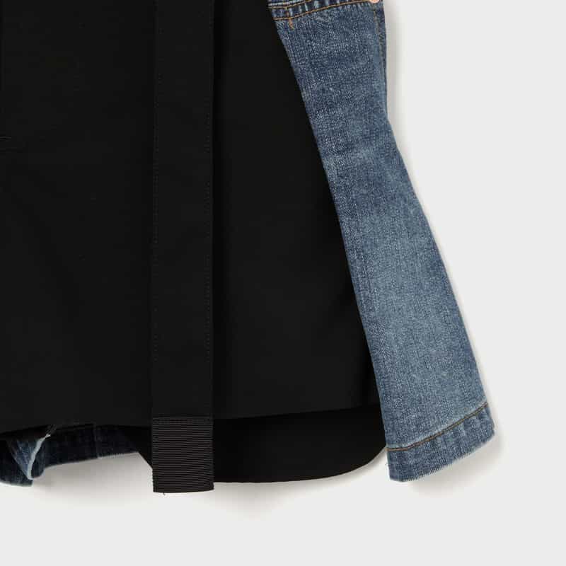 SACAI SACAI＜サカイ＞ コンビネーションデニムショーツ BLACK