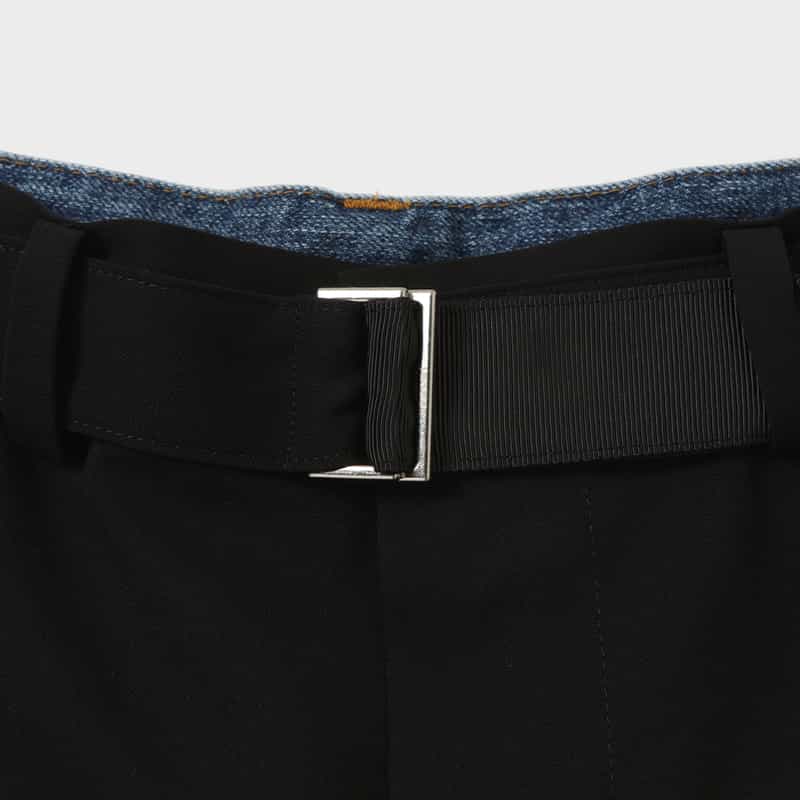 SACAI SACAI＜サカイ＞ コンビネーションデニムショーツ BLACK
