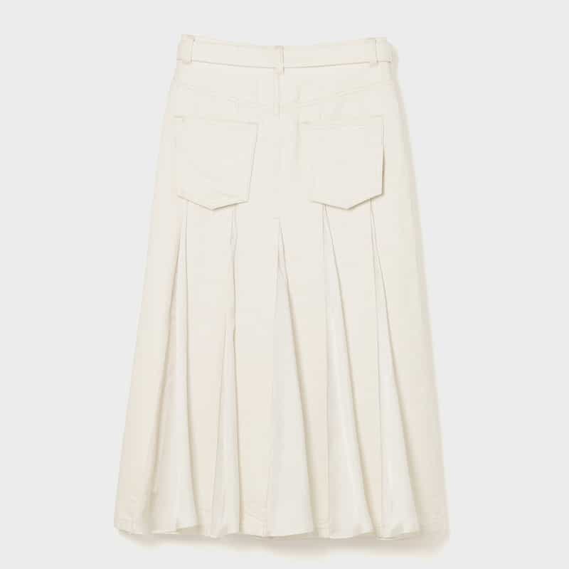 SACAI SACAI＜サカイ＞ プリーツ入りデニムスカート OFF WHITE