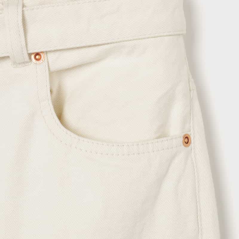 SACAI SACAI＜サカイ＞ プリーツ入りデニムスカート OFF WHITE