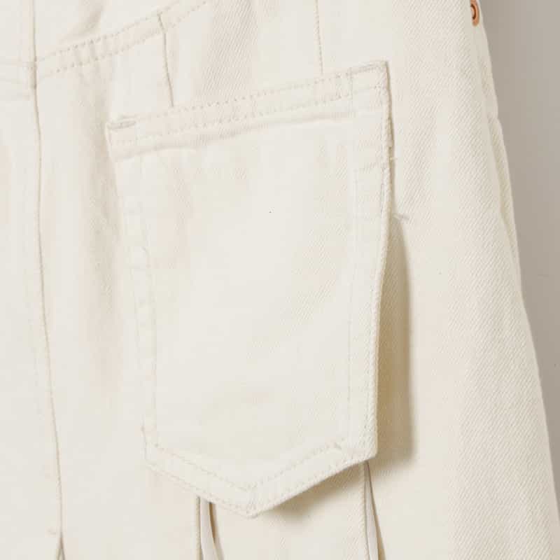 SACAI SACAI＜サカイ＞ プリーツ入りデニムスカート OFF WHITE