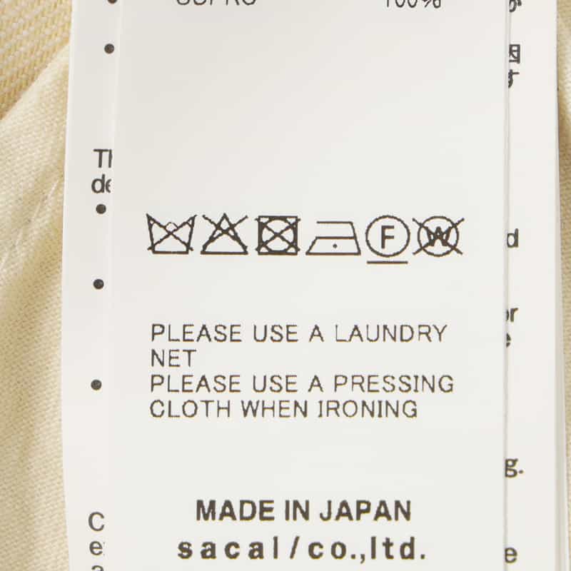 SACAI SACAI＜サカイ＞ プリーツ入りデニムスカート OFF WHITE