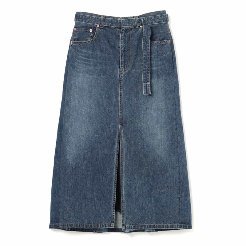 SACAI＜サカイ＞ プリーツ入りデニムスカート