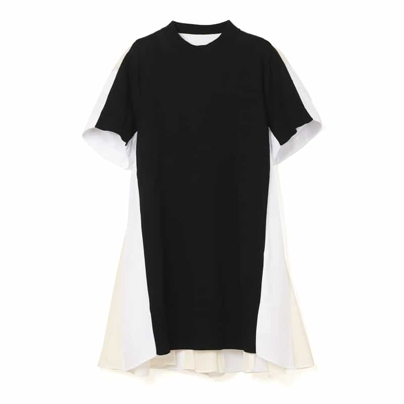 SACAI＜サカイ＞ コンビネーションショートスリーブニットドレス