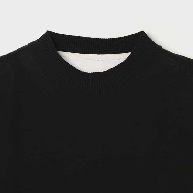 SACAI SACAI＜サカイ＞ コンビネーションショートスリーブニットドレス OFF WHITE