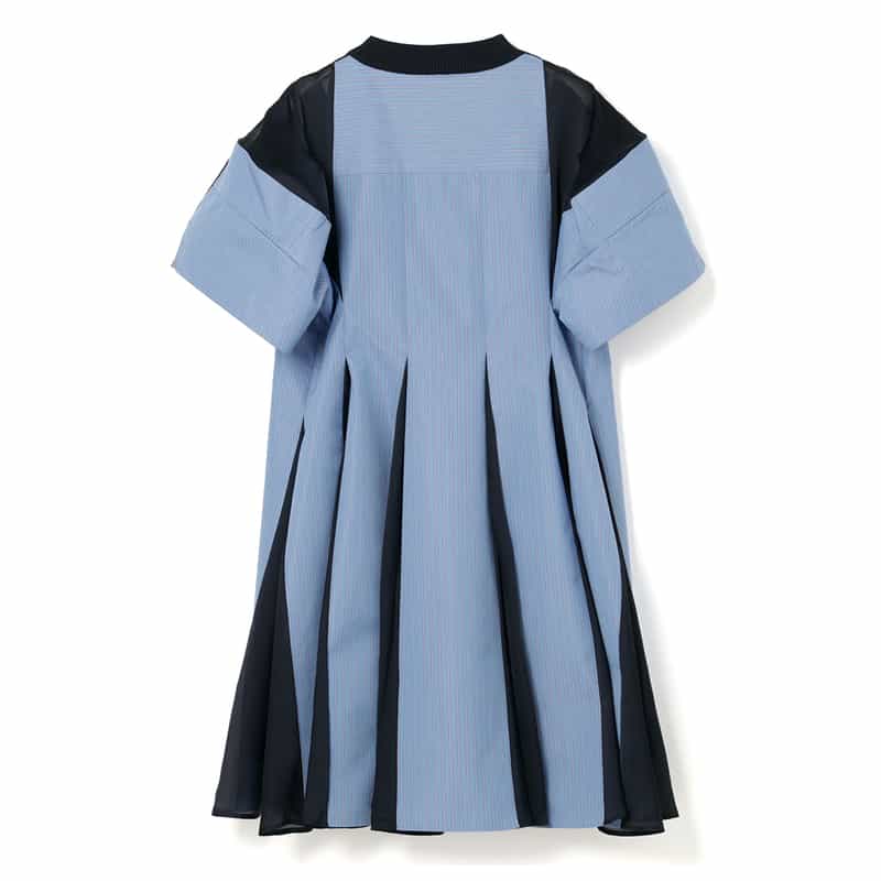 SACAI SACAI＜サカイ＞ コンビネーションショートスリーブニットドレス NAVY