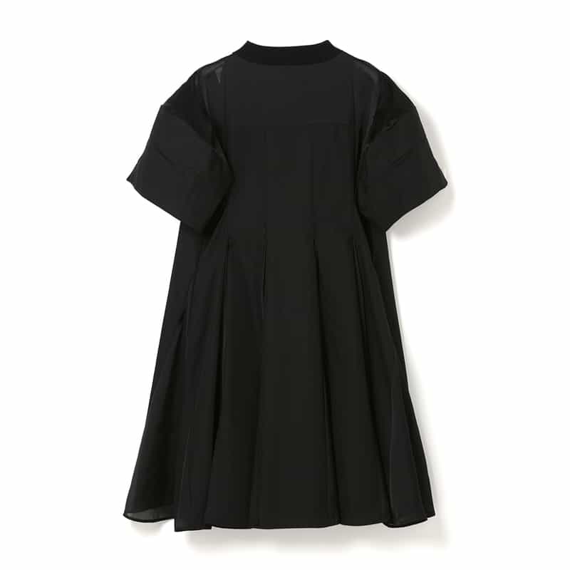 SACAI SACAI＜サカイ＞ コンビネーションショートスリーブニットドレス BLACK