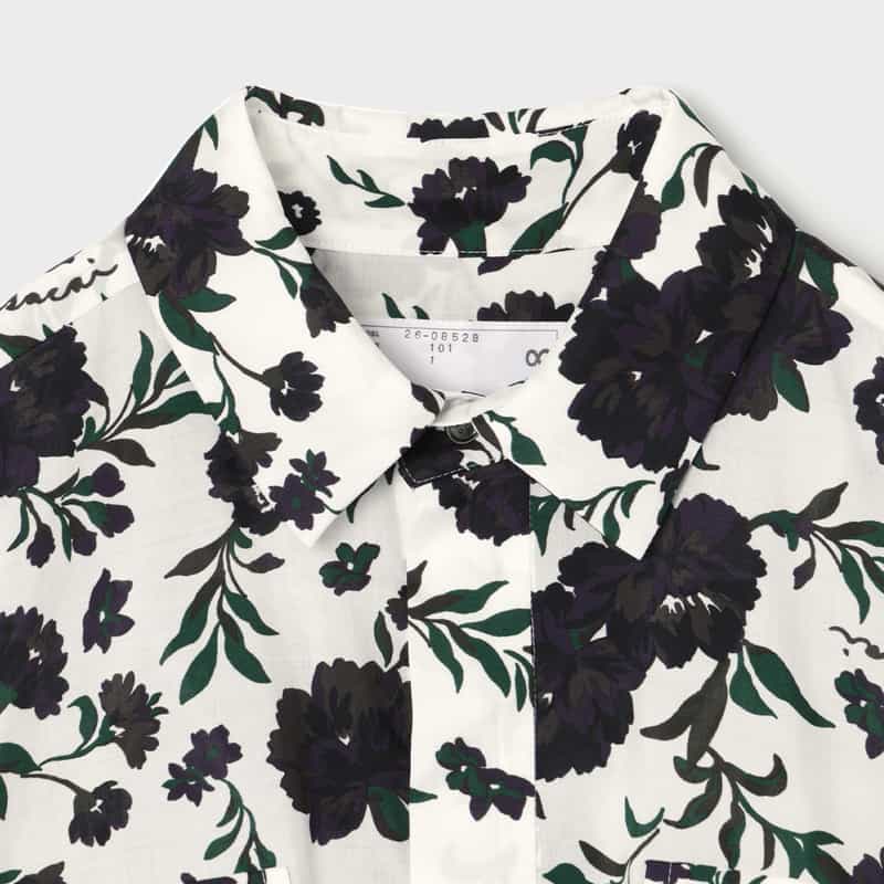 SACAI SACAI＜サカイ＞ フローラル柄カジュアルシャツ WHITE