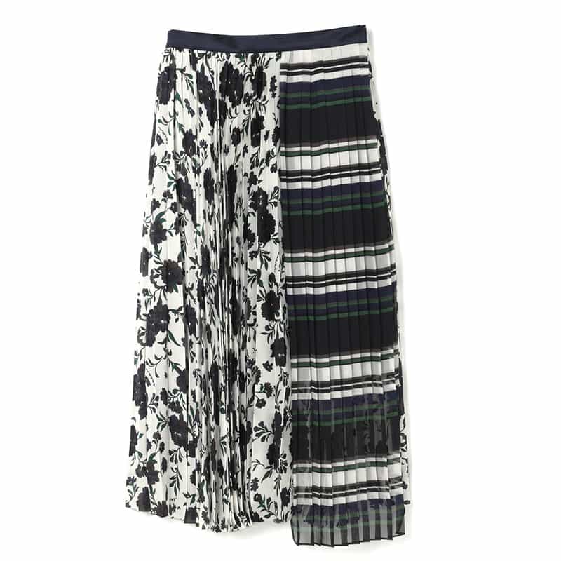 SACAI SACAI＜サカイ＞ プリーツ入りロングスカート WHITE