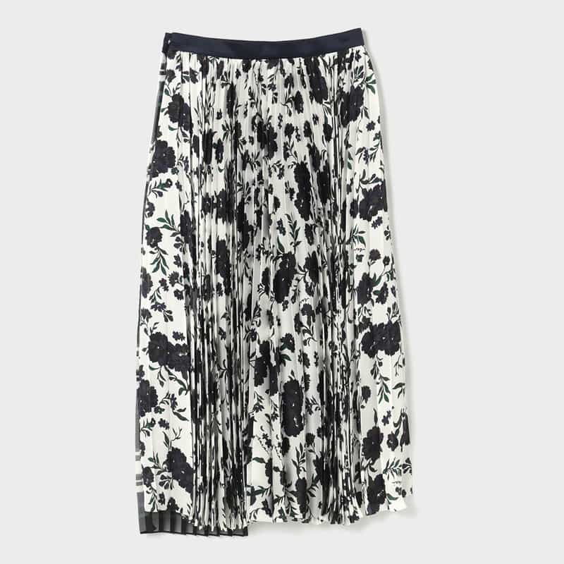 SACAI SACAI＜サカイ＞ プリーツ入りロングスカート WHITE