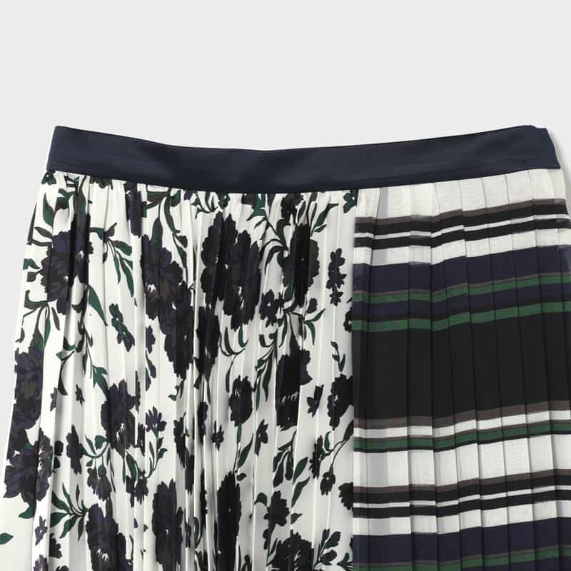 SACAI SACAI＜サカイ＞ プリーツ入りロングスカート WHITE