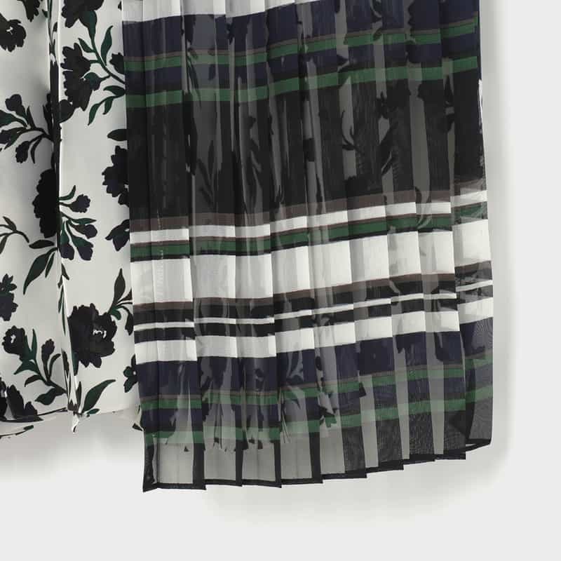 SACAI SACAI＜サカイ＞ プリーツ入りロングスカート WHITE