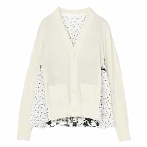 SACAI＜サカイ＞ コンビネーション ニットカーディガン