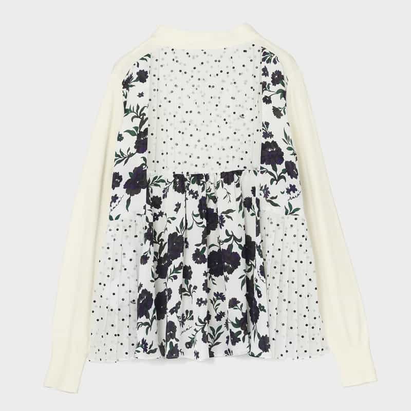 SACAI SACAI＜サカイ＞ コンビネーション ニットカーディガン WHITE